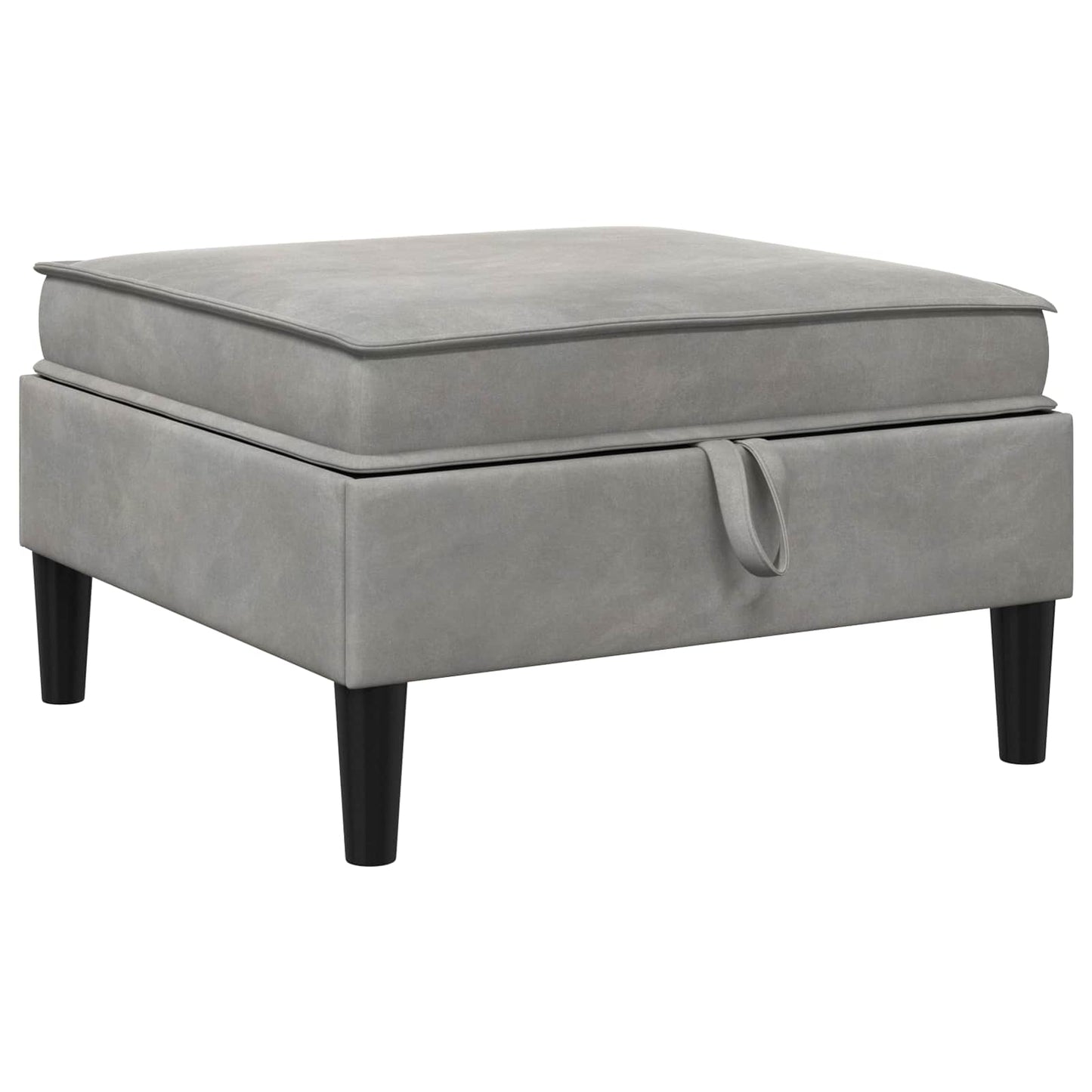 Sofa Kruk met Opslag Lichtgrijs Fluweel is nu te koop bij PeponiXL, paradijselijk wonen!