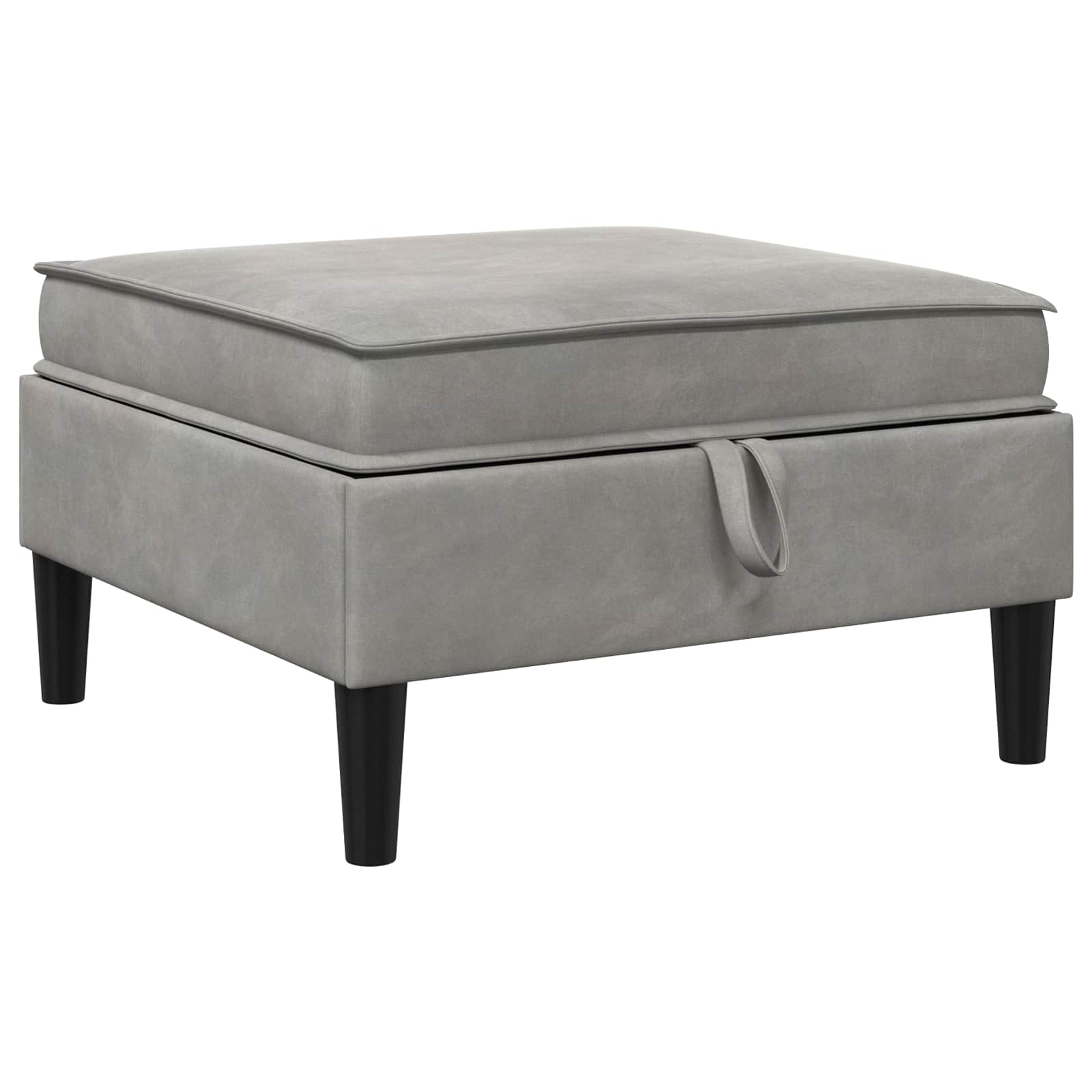 Sofa Kruk met Opslag Lichtgrijs Fluweel is nu te koop bij PeponiXL, paradijselijk wonen!