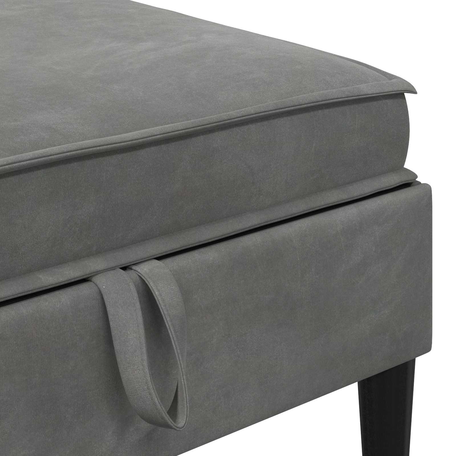 Sofa Kruk met Opslag Donkergrijs Fluweel is nu te koop bij PeponiXL, paradijselijk wonen!