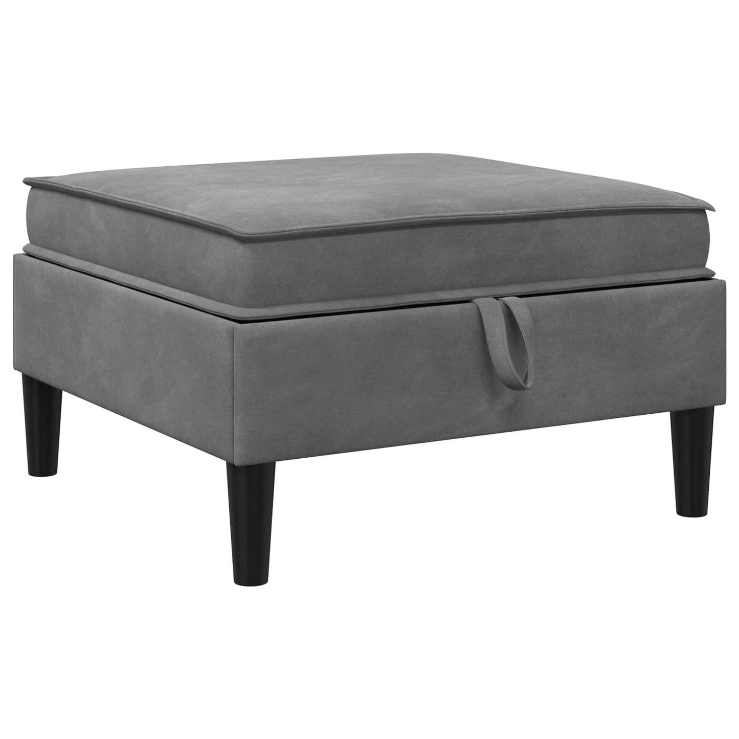 Sofa Kruk met Opslag Donkergrijs Fluweel is nu te koop bij PeponiXL, paradijselijk wonen!