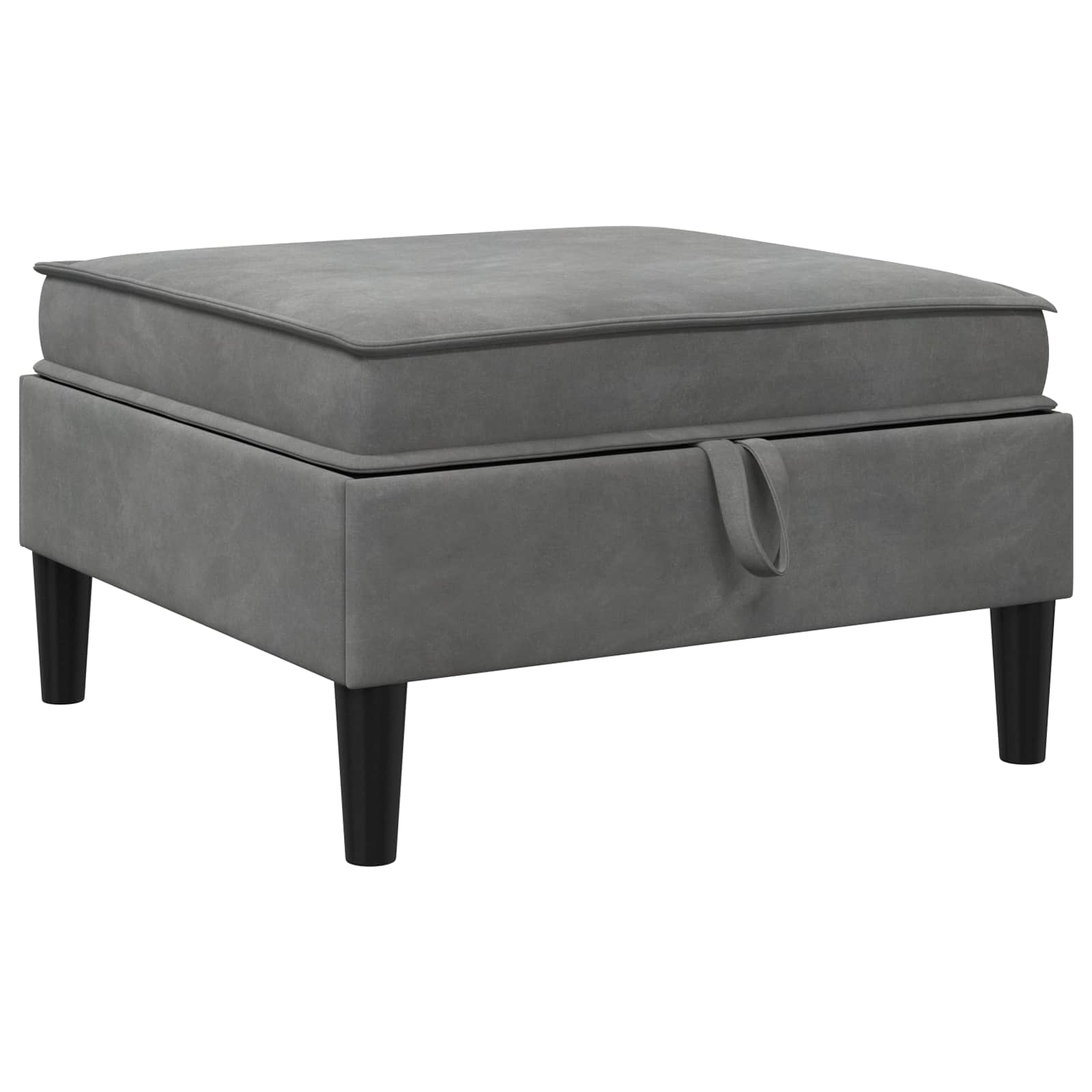 Sofa Kruk met Opslag Donkergrijs Fluweel is nu te koop bij PeponiXL, paradijselijk wonen!