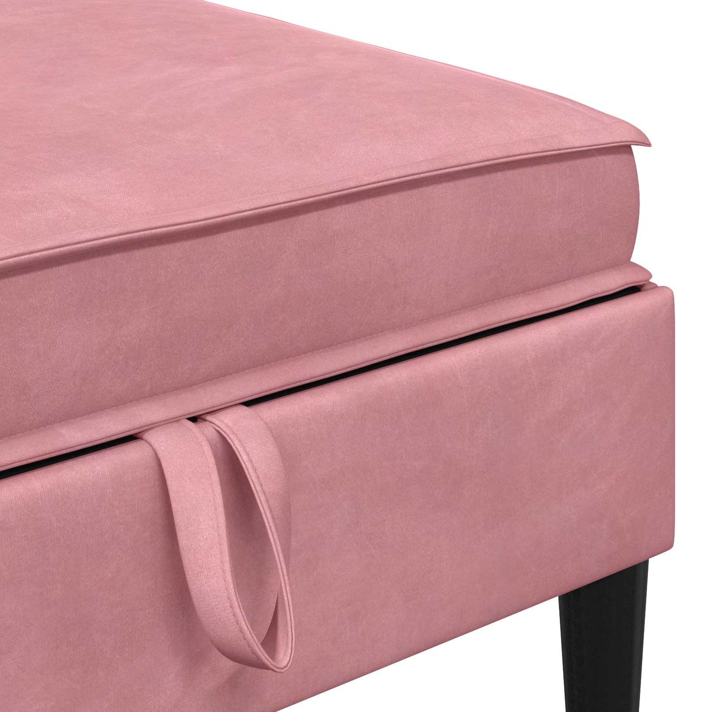 Sofa Kruk met Opslag Roze Fluweel is nu te koop bij PeponiXL, paradijselijk wonen!