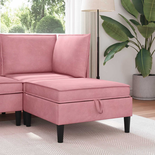 Sofa Kruk met Opslag Roze Fluweel is nu te koop bij PeponiXL, paradijselijk wonen!