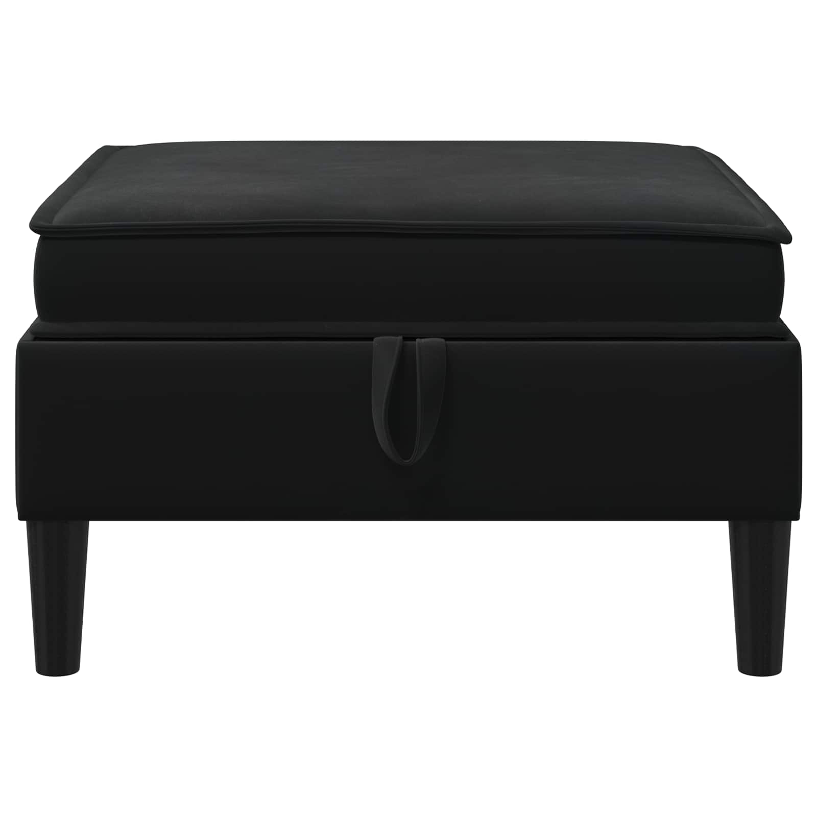 Sofa Kruk met Opslag Zwart Fluweel is nu te koop bij PeponiXL, paradijselijk wonen!