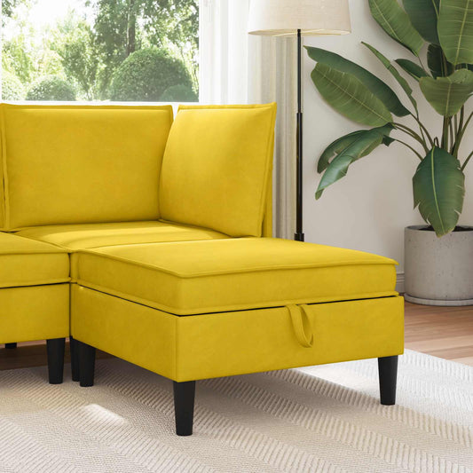 Sofa Kruk met Opslag Geel Fluweel is nu te koop bij PeponiXL, paradijselijk wonen!