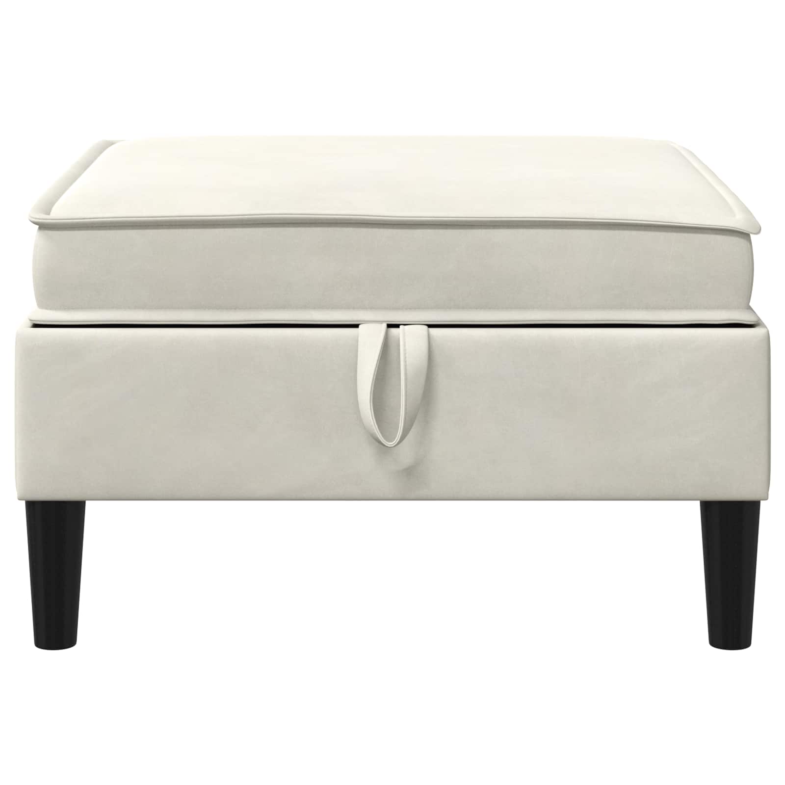 Sofa Kruk met Opslag Crèmekleurig Fluweel is nu te koop bij PeponiXL, paradijselijk wonen!