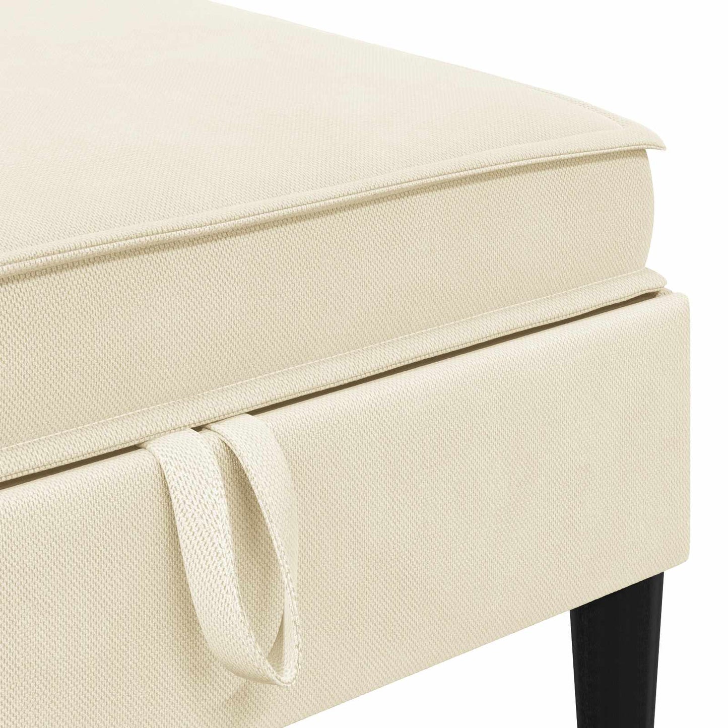 Sofa Kruk met Opslag Crèmekleurig Fluweel is nu te koop bij PeponiXL, paradijselijk wonen!