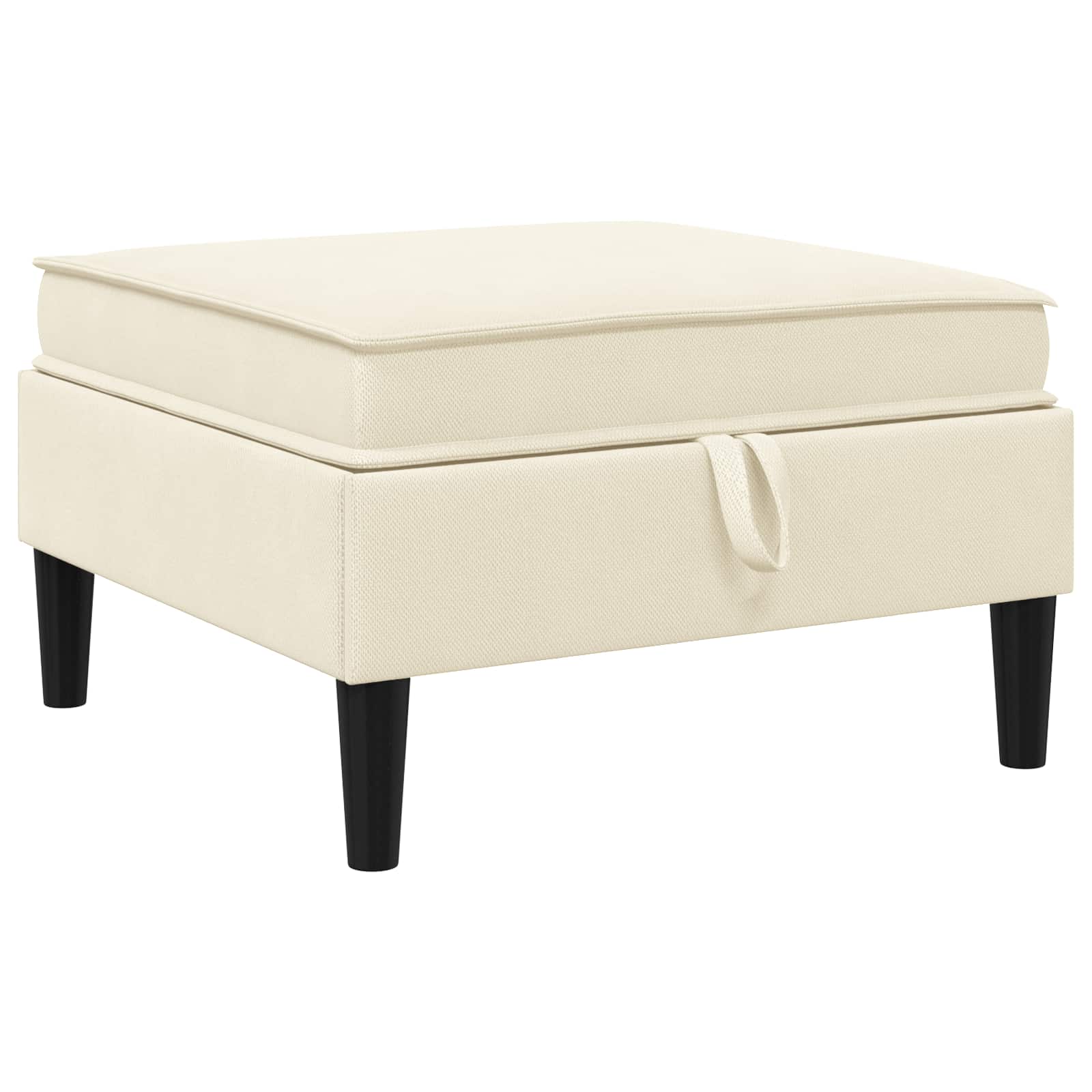Sofa Kruk met Opslag Crèmekleurig Fluweel is nu te koop bij PeponiXL, paradijselijk wonen!