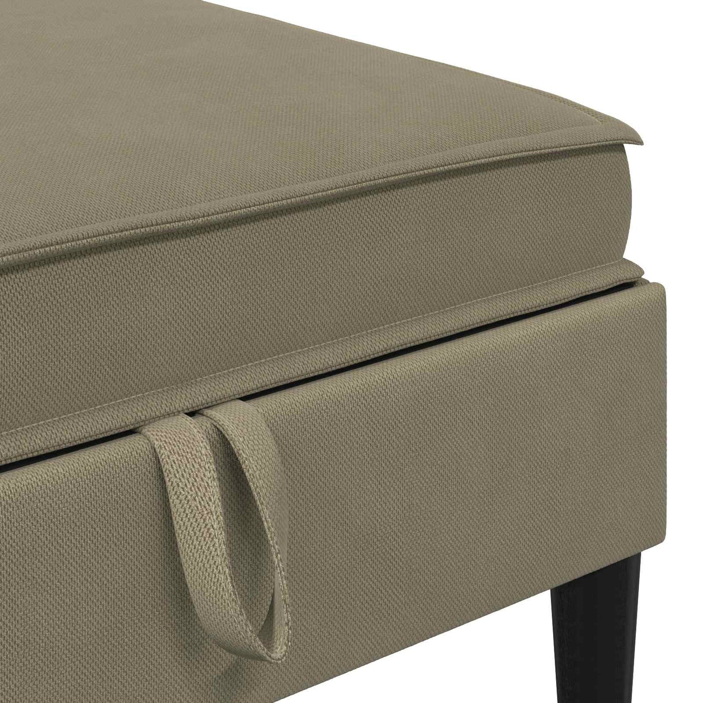 Sofa Kruk met Opslag Kaki Fluweel is nu te koop bij PeponiXL, paradijselijk wonen!