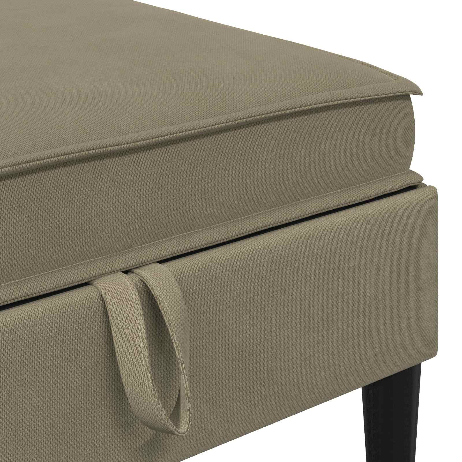 Sofa Kruk met Opslag Kaki Fluweel is nu te koop bij PeponiXL, paradijselijk wonen!