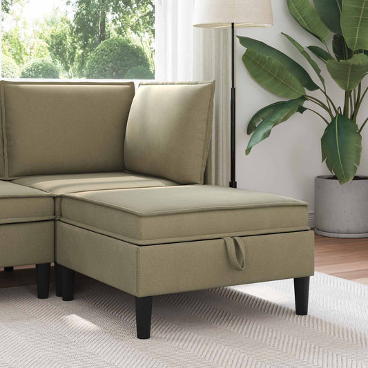 Sofa Kruk met Opslag Kaki Fluweel is nu te koop bij PeponiXL, paradijselijk wonen!