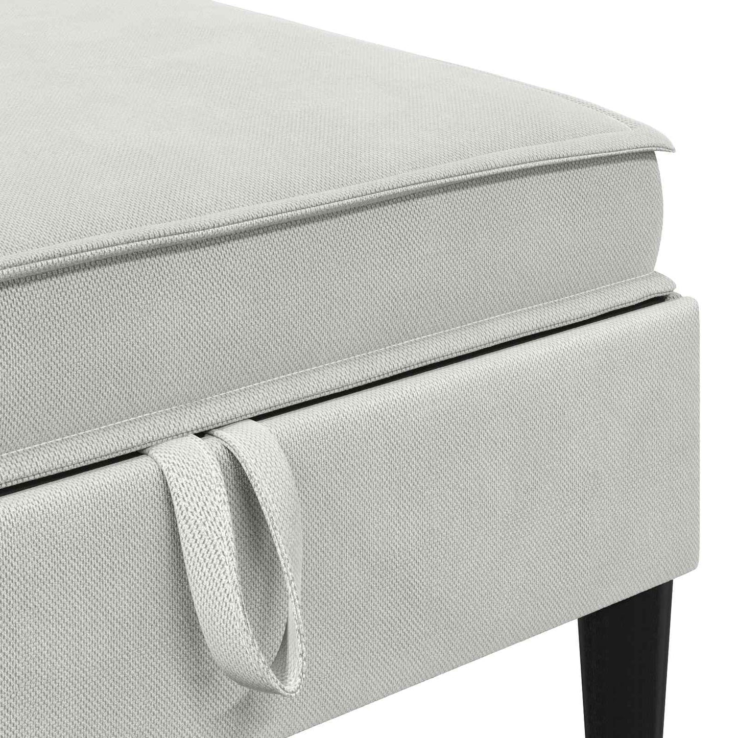 Sofa Kruk met Opslag Lichtgrijs Fluweel is nu te koop bij PeponiXL, paradijselijk wonen!