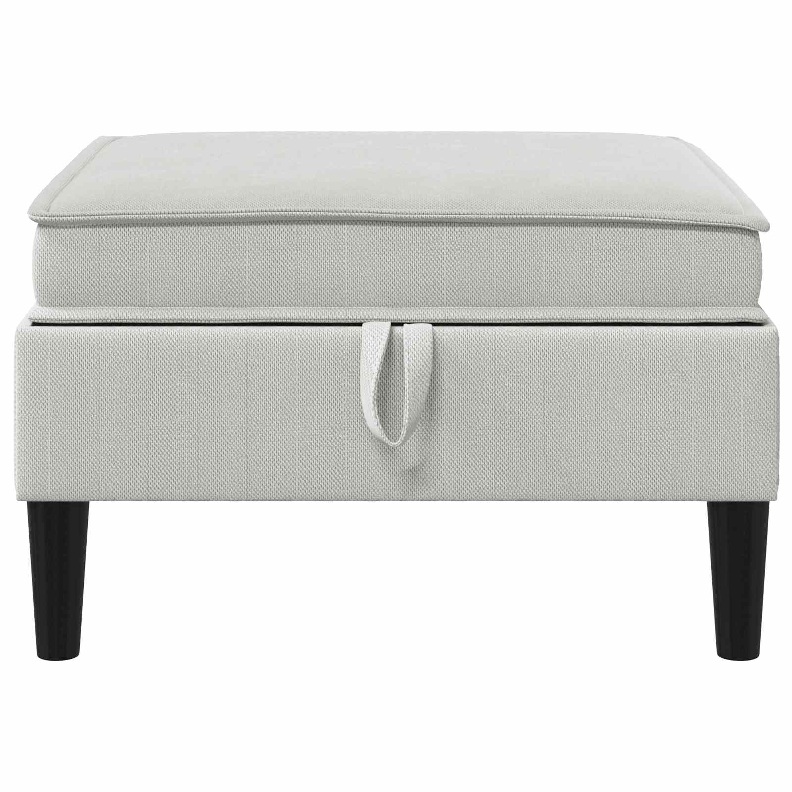 Sofa Kruk met Opslag Lichtgrijs Fluweel is nu te koop bij PeponiXL, paradijselijk wonen!