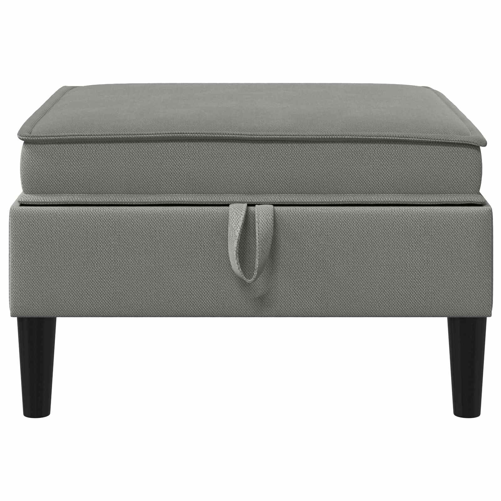 Sofa Kruk met Opslag Donkergrijs Fluweel is nu te koop bij PeponiXL, paradijselijk wonen!