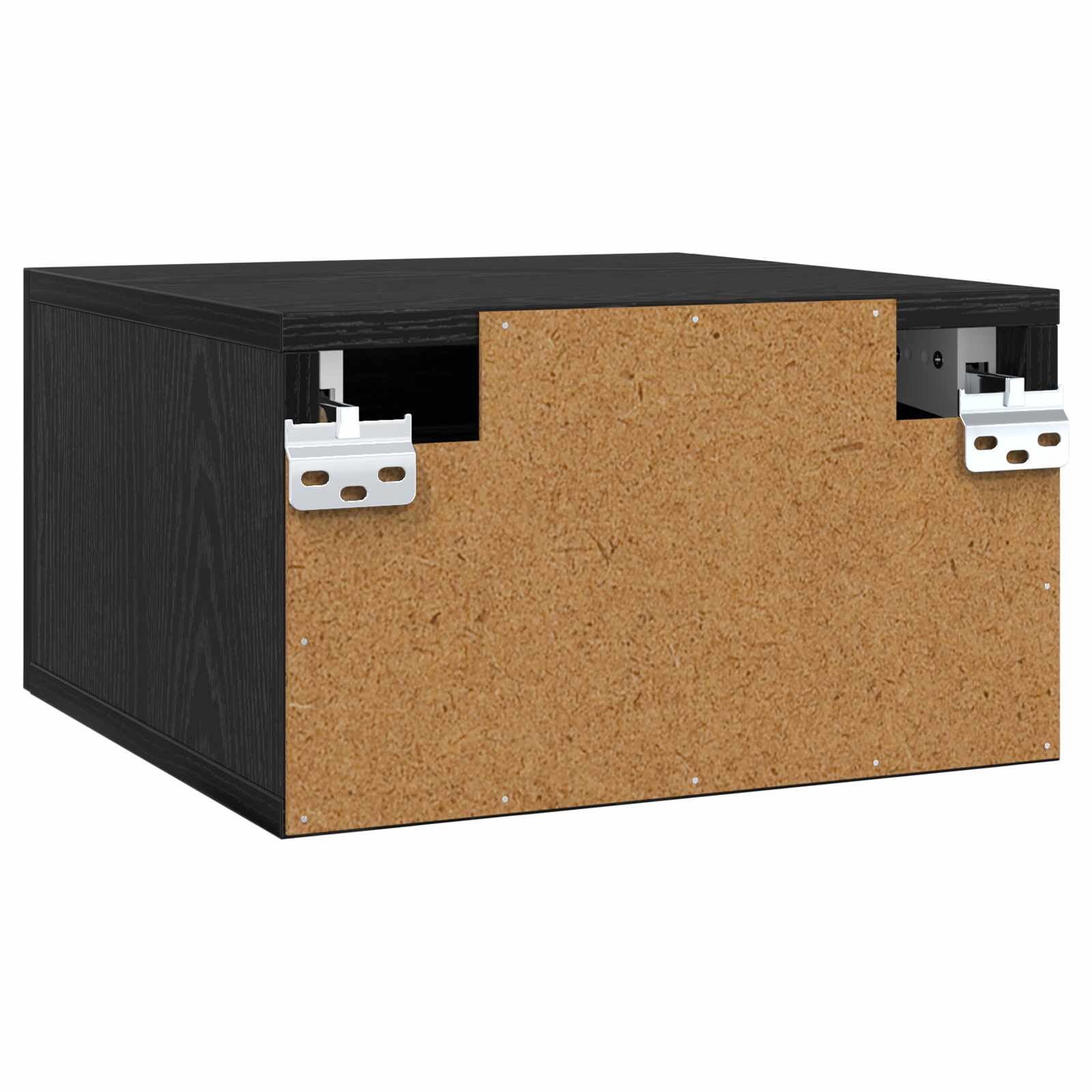 Nachtkastje met lade Zwart Eiken 35 x 35 x 20 cm Bewerkt hout is nu te koop bij PeponiXL, paradijselijk wonen!