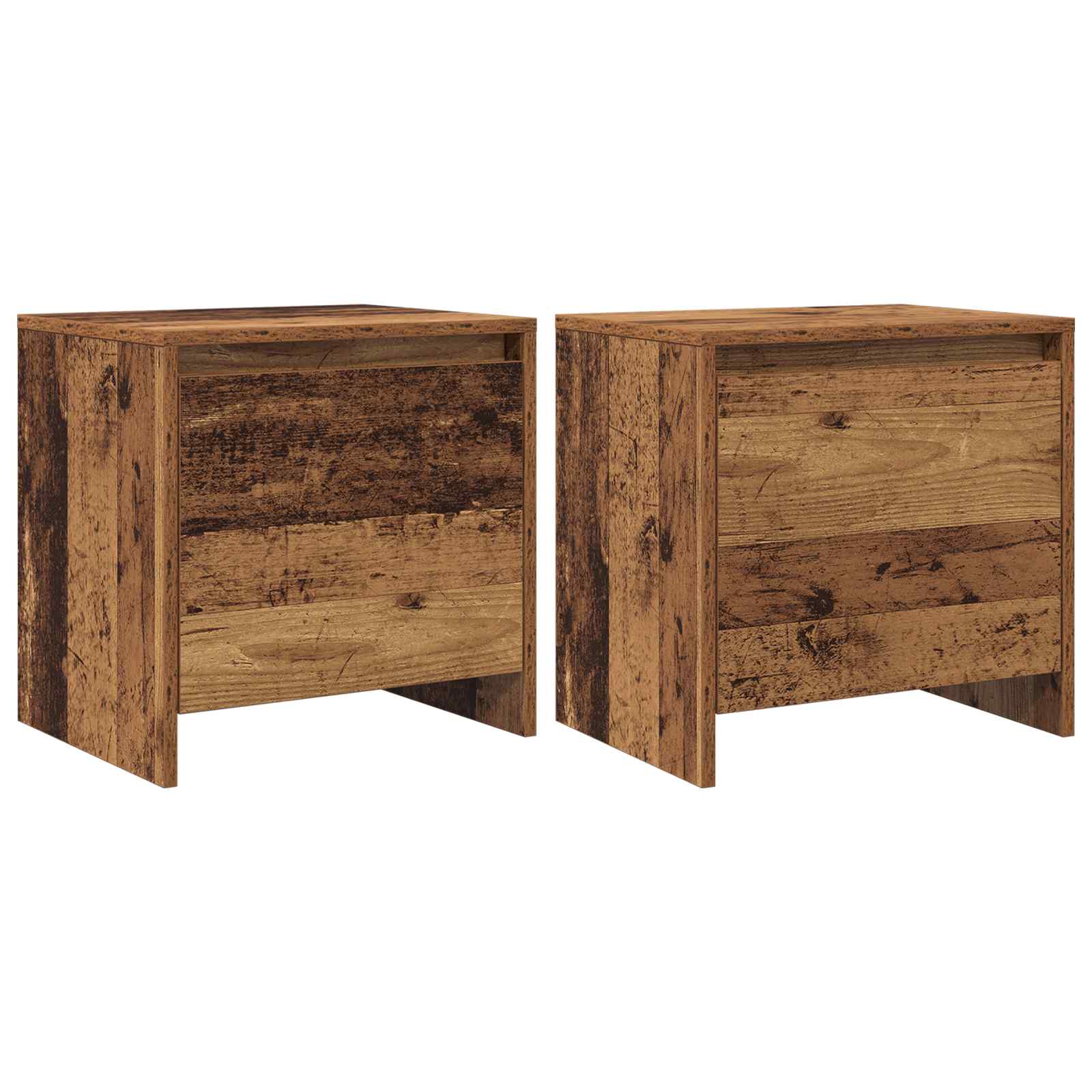 Nachtkastje Oudhout 45 x 34 x 44,5 cm Bewerkt hout is nu te koop bij PeponiXL, paradijselijk wonen!