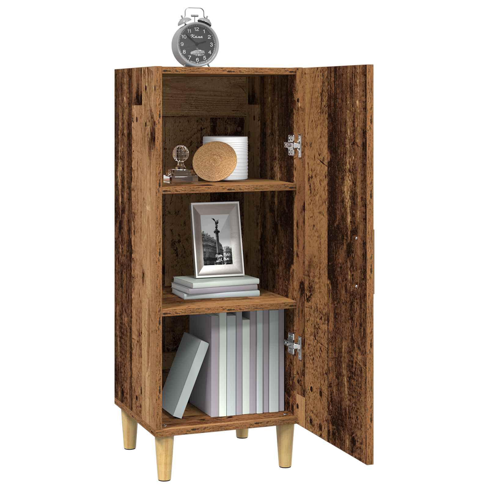 Dressoir Oud Hout 34,5 x 34 x 90 cm Bewerkt hout is nu te koop bij PeponiXL, paradijselijk wonen!