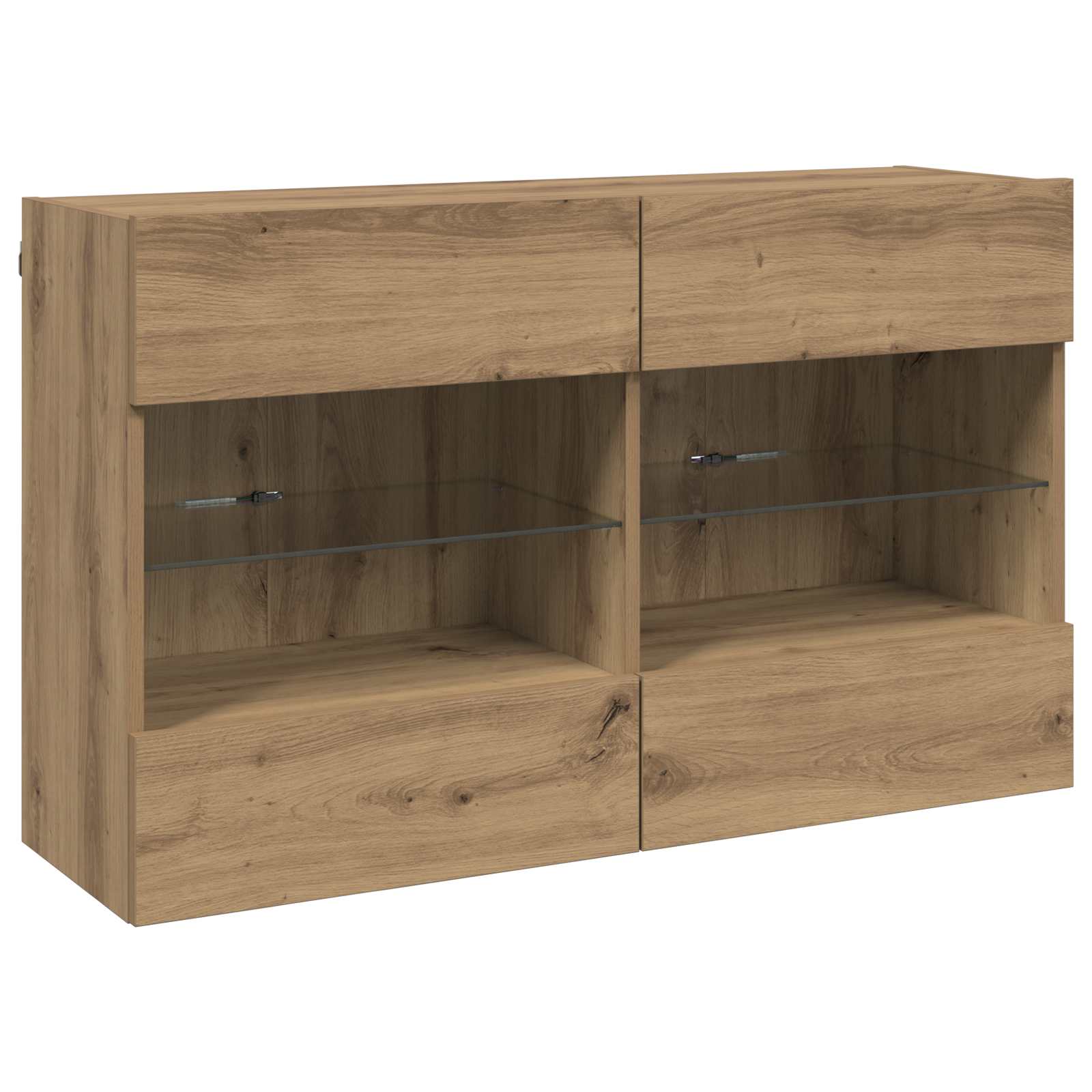 TV-wandkast Artisan Eiken 98,5 x 30 x 60,5 cm Bewerkt hout is nu te koop bij PeponiXL, paradijselijk wonen!