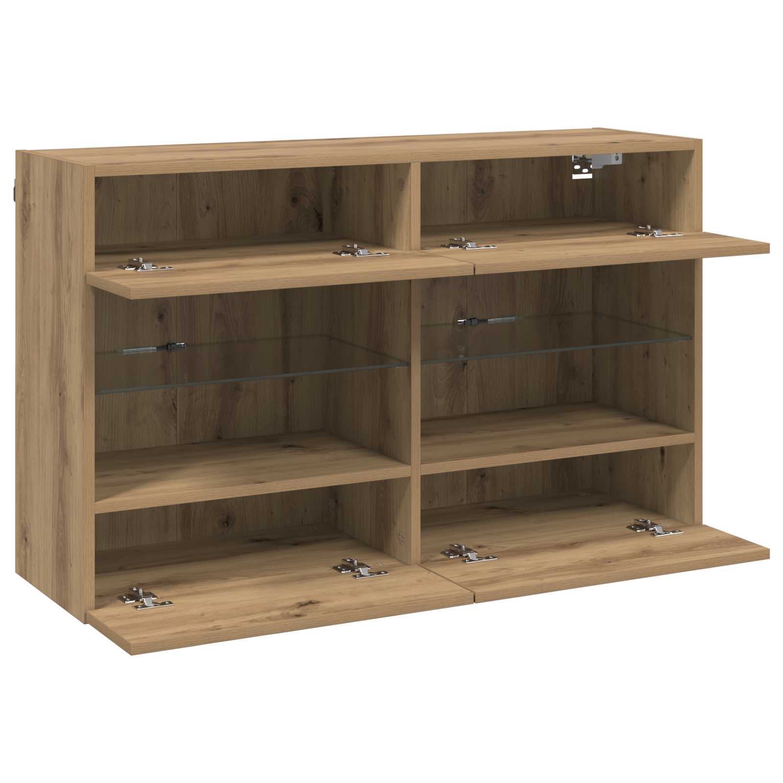 TV-wandkast Artisan Eiken 98,5 x 30 x 60,5 cm Bewerkt hout is nu te koop bij PeponiXL, paradijselijk wonen!