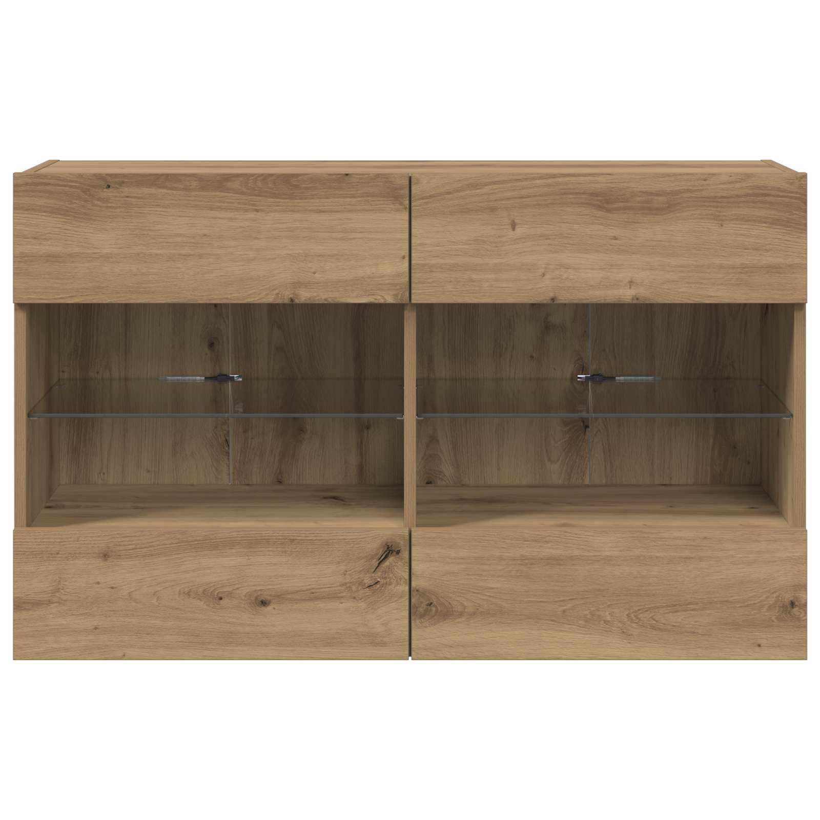 TV-wandkast Artisan Eiken 98,5 x 30 x 60,5 cm Bewerkt hout is nu te koop bij PeponiXL, paradijselijk wonen!
