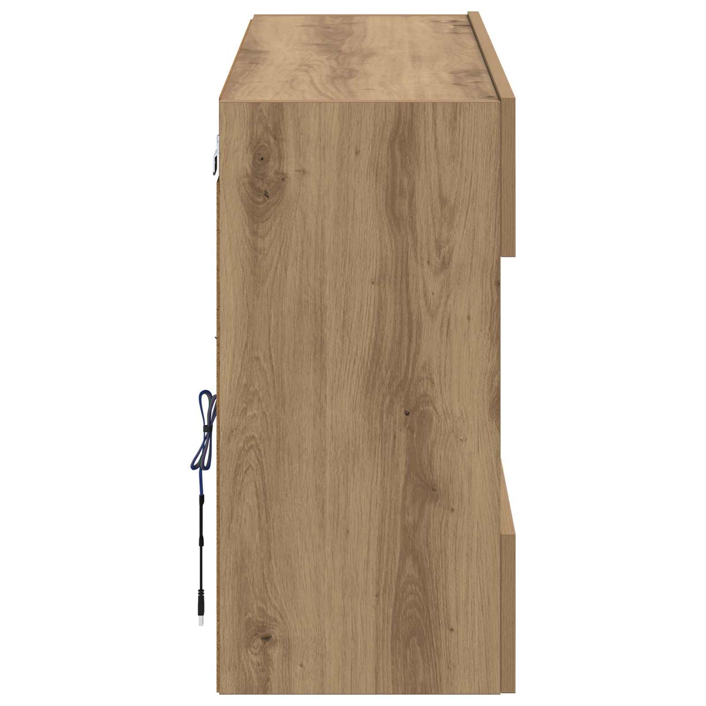 TV-wandkast Artisan Eiken 98,5 x 30 x 60,5 cm Bewerkt hout is nu te koop bij PeponiXL, paradijselijk wonen!