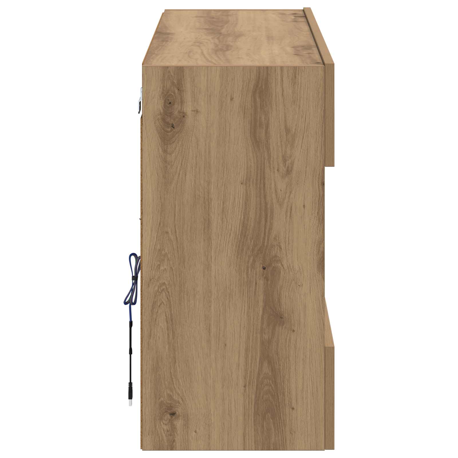 TV-wandkast Artisan Eiken 98,5 x 30 x 60,5 cm Bewerkt hout is nu te koop bij PeponiXL, paradijselijk wonen!