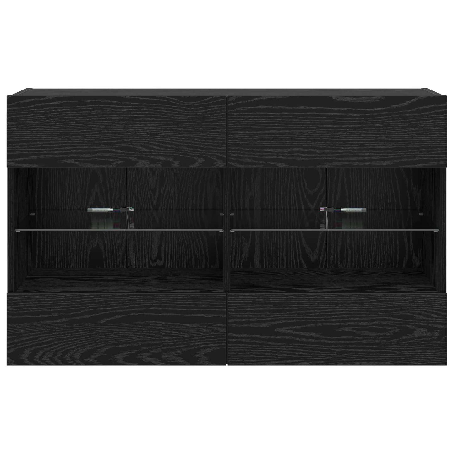 TV-wandkast Zwart Eiken 98,5 x 30 x 60,5 cm Bewerkt hout is nu te koop bij PeponiXL, paradijselijk wonen!