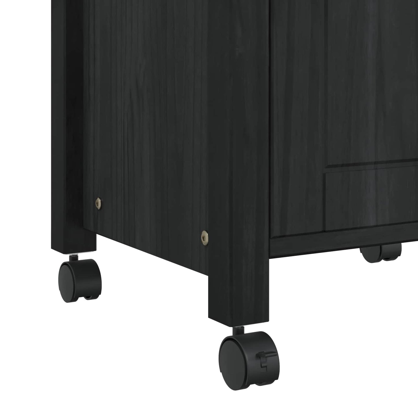 Keuken Trolley Zwart 88,5 x 40 x 48 cm Massief Vurenhout is nu te koop bij PeponiXL, paradijselijk wonen!