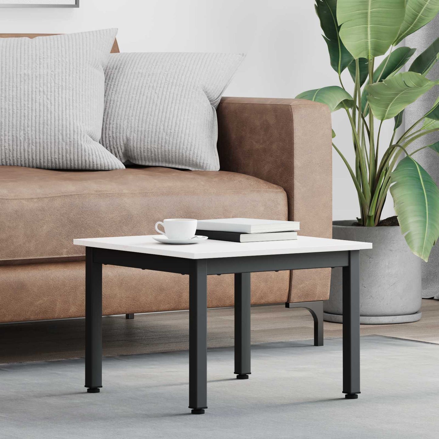 Salontafel Wit 50 x 50 x 36 cm Massief grenenhout is nu te koop bij PeponiXL, paradijselijk wonen!