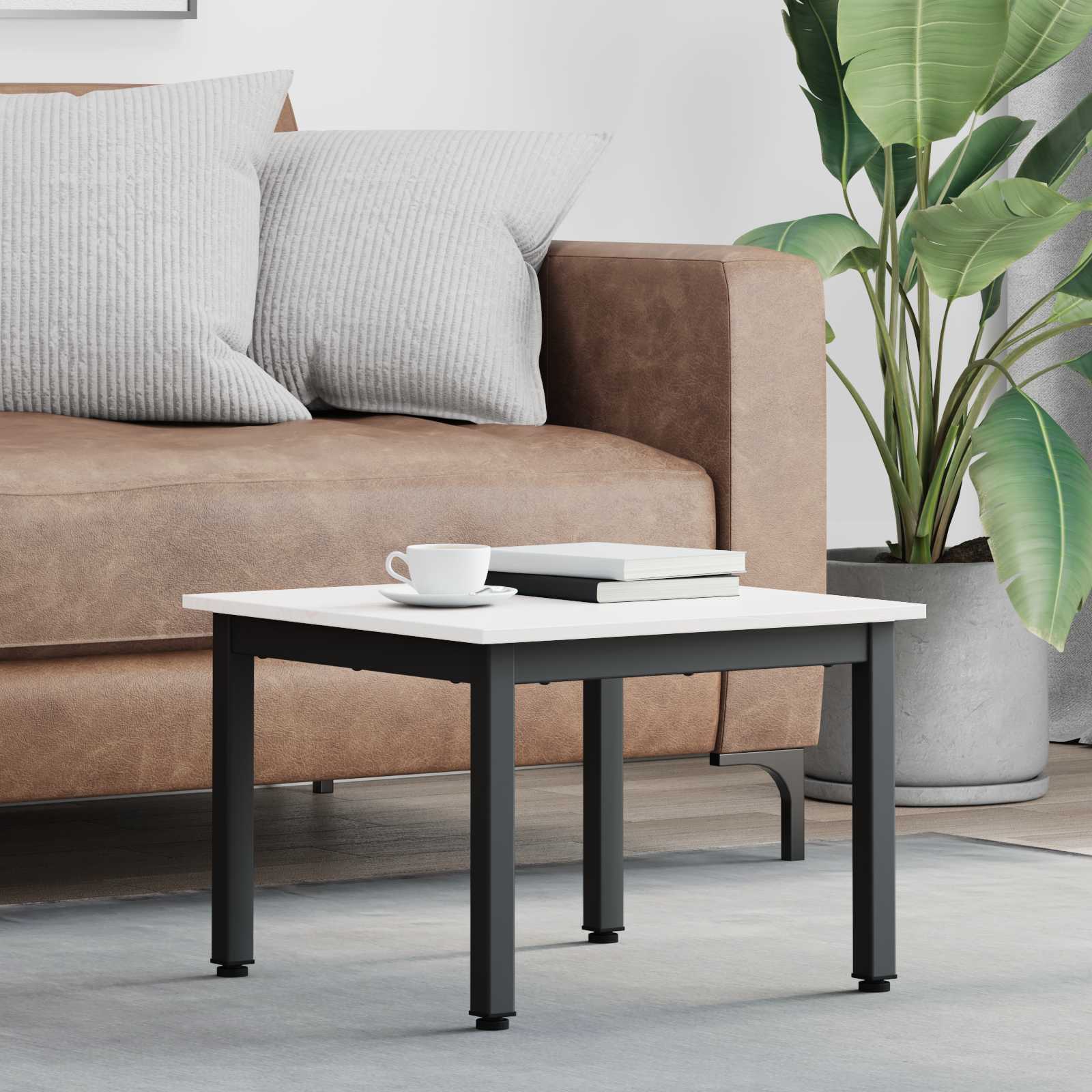 Salontafel Wit 50 x 50 x 36 cm Massief grenenhout is nu te koop bij PeponiXL, paradijselijk wonen!