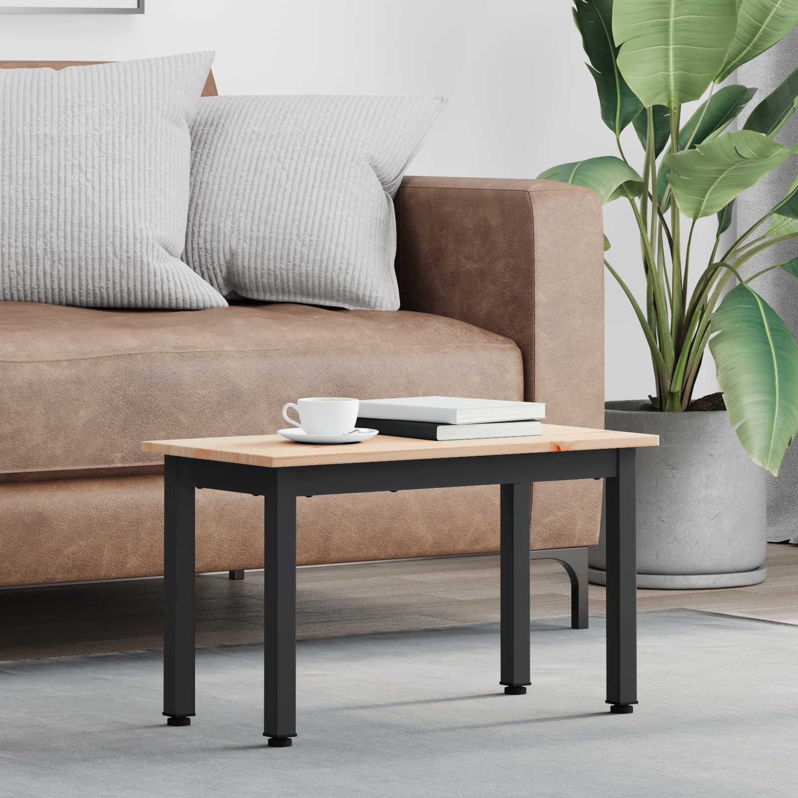 Salontafel Naturel 60 x 30 x 36 cm Massief grenenhout is nu te koop bij PeponiXL, paradijselijk wonen!