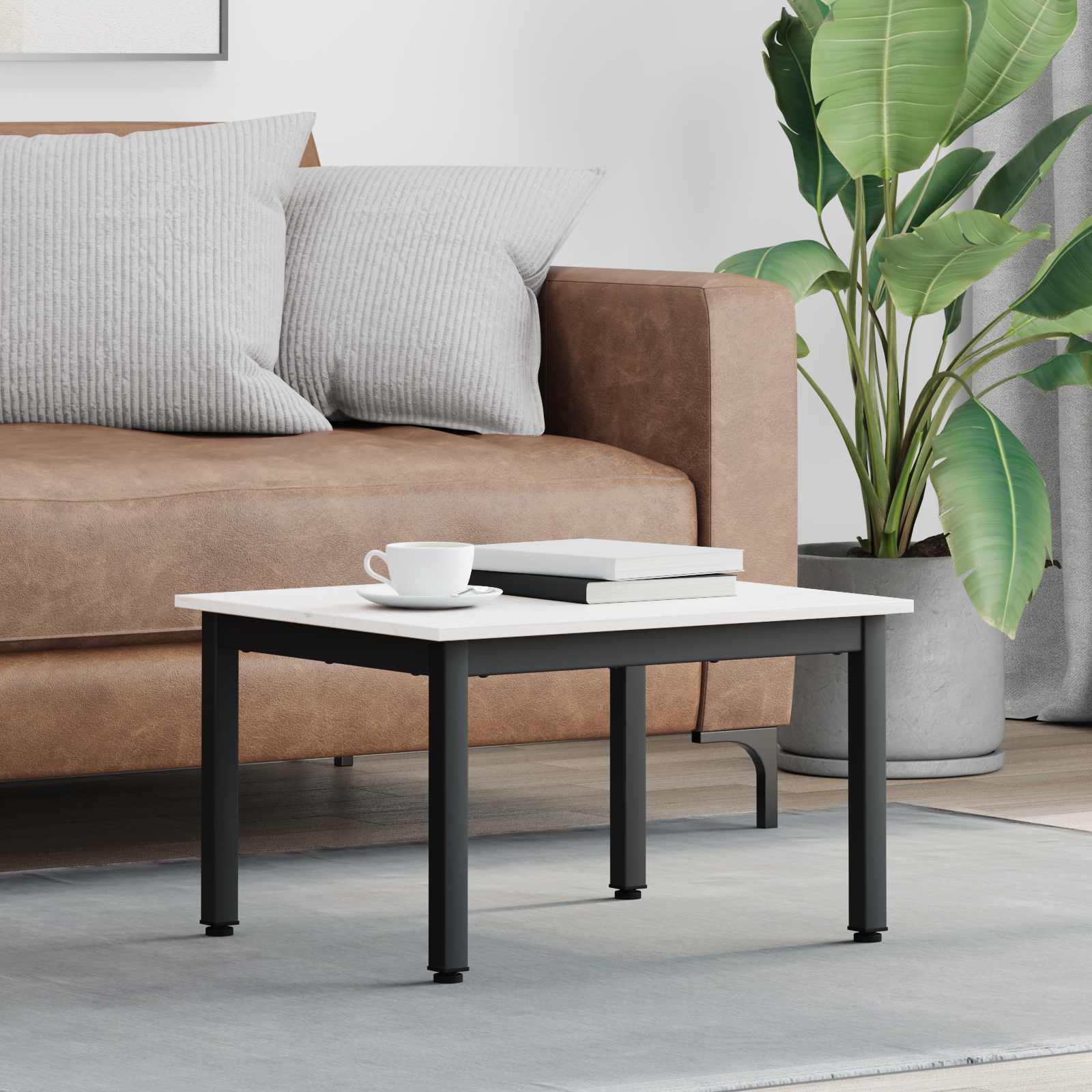 Salontafel Wit 60 x 50 x 36 cm Massief grenenhout is nu te koop bij PeponiXL, paradijselijk wonen!