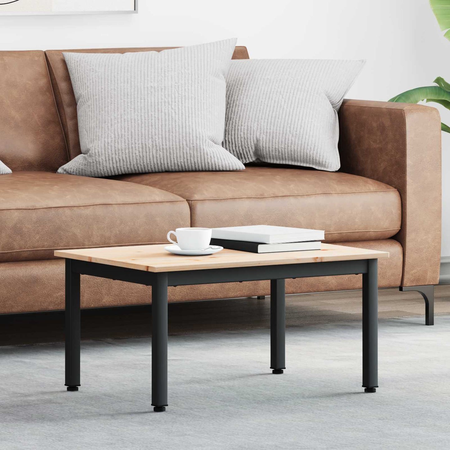 Salontafel Naturel 70 x 50 x 36 cm Massief grenenhout is nu te koop bij PeponiXL, paradijselijk wonen!