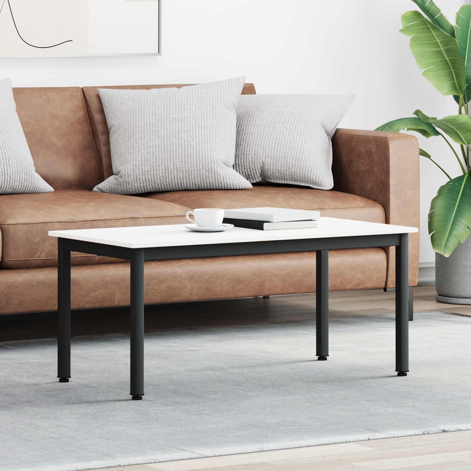 Salontafel Wit 100 x 50 x 45 cm Massief grenenhout is nu te koop bij PeponiXL, paradijselijk wonen!