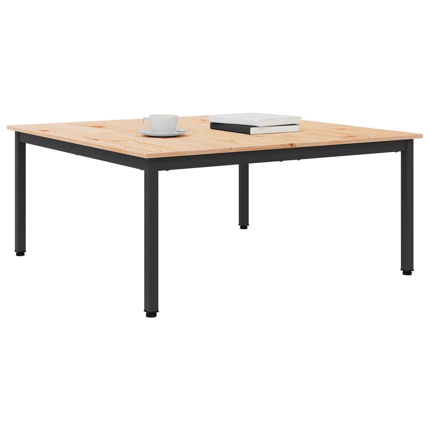 Salontafel Naturel 100 x 100 x 45 cm Massief grenenhout is nu te koop bij PeponiXL, paradijselijk wonen!