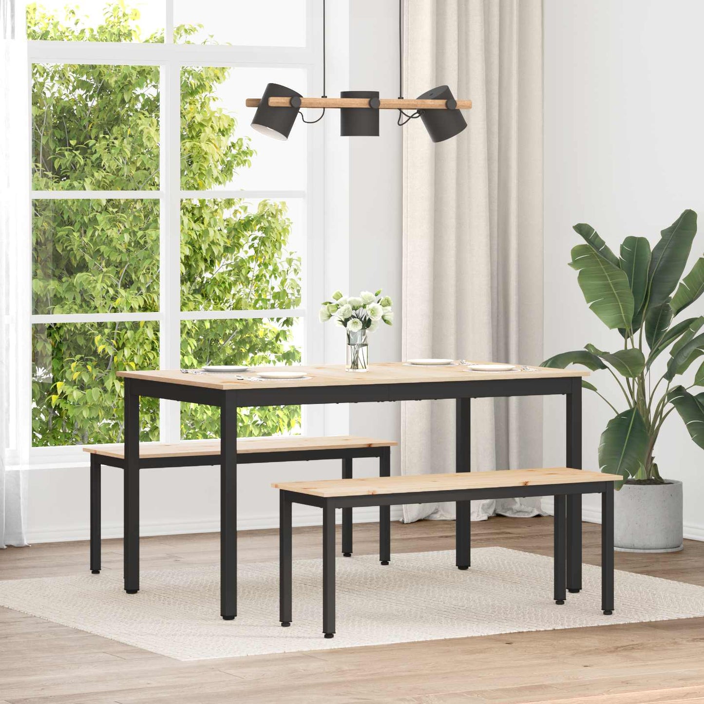 Bank Naturel 110 x 35 x 45 cm Massief grenenhout is nu te koop bij PeponiXL, paradijselijk wonen!