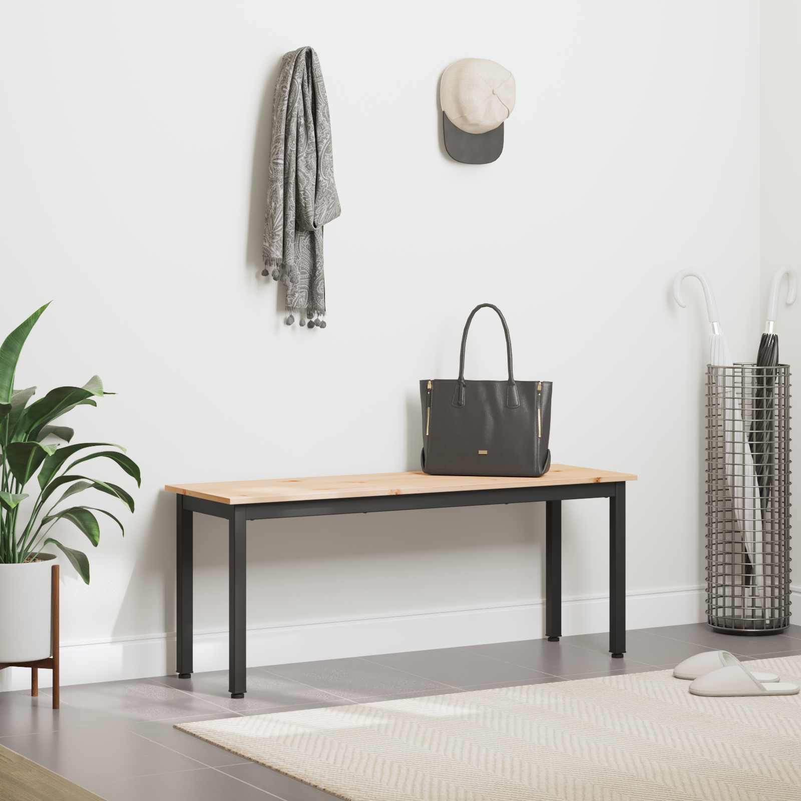 Bank Naturel 110 x 35 x 45 cm Massief grenenhout is nu te koop bij PeponiXL, paradijselijk wonen!