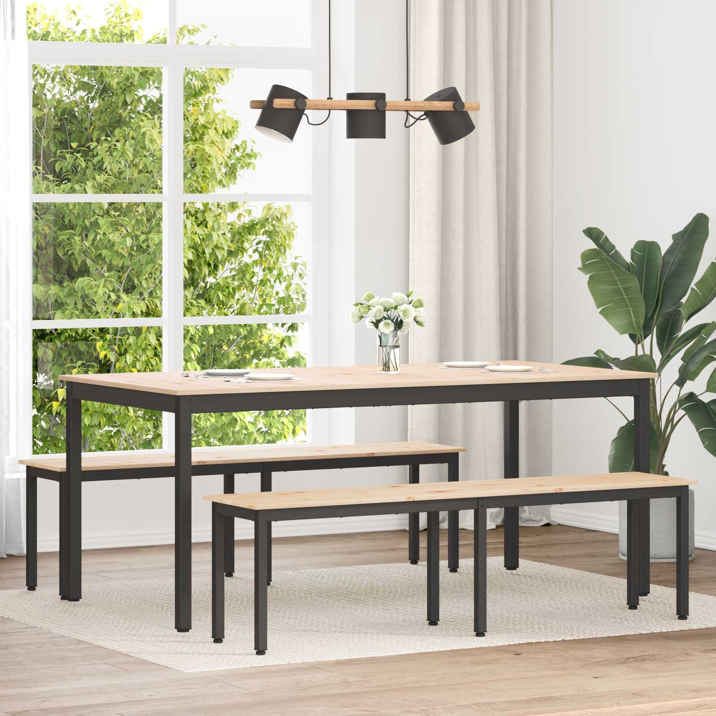 Bank Naturel 160 x 35 x 45 cm Massief grenenhout is nu te koop bij PeponiXL, paradijselijk wonen!