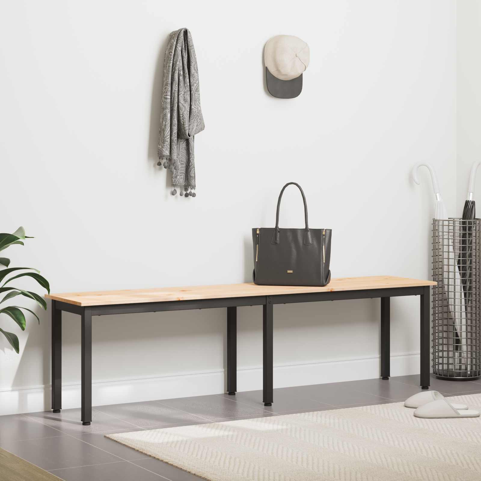 Bank Naturel 160 x 35 x 45 cm Massief grenenhout is nu te koop bij PeponiXL, paradijselijk wonen!
