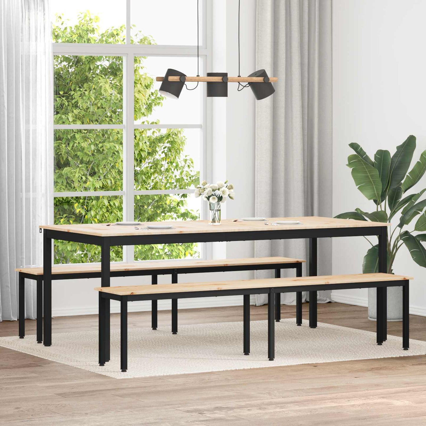 Bank Naturel 200 x 35 x 45 cm Massief grenenhout is nu te koop bij PeponiXL, paradijselijk wonen!