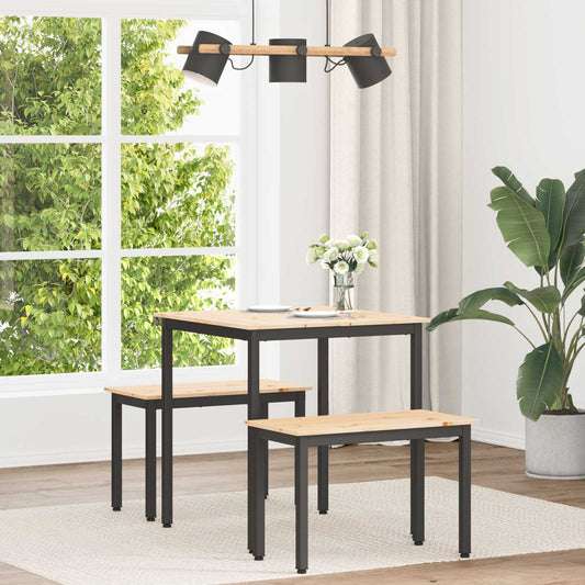 Eettafel Naturel 70 x 70 x 75 cm Massief grenenhout is nu te koop bij PeponiXL, paradijselijk wonen!