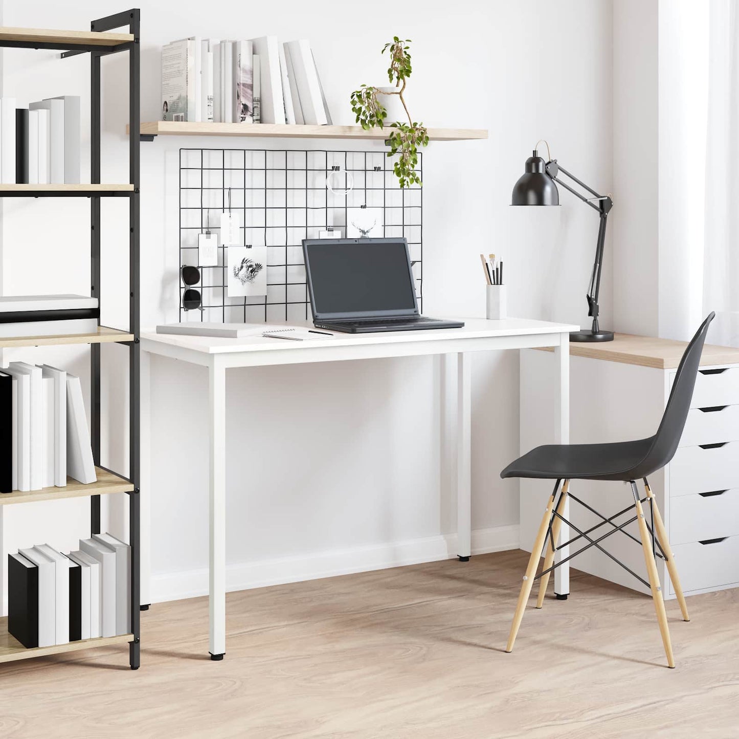 Eettafel Wit 110 x 55 x 75 cm Massief grenenhout is nu te koop bij PeponiXL, paradijselijk wonen!