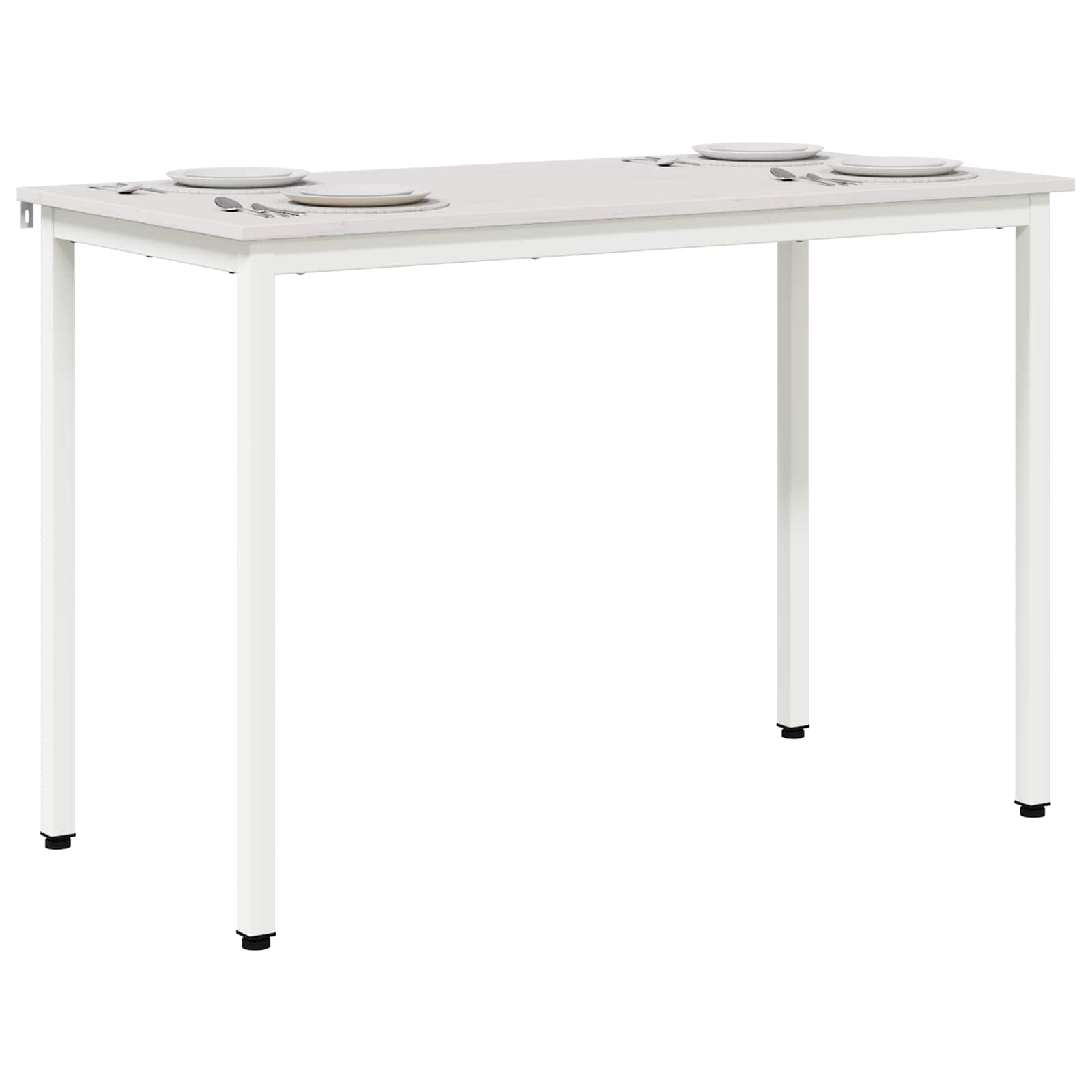 Eettafel Wit 110 x 55 x 75 cm Massief grenenhout is nu te koop bij PeponiXL, paradijselijk wonen!