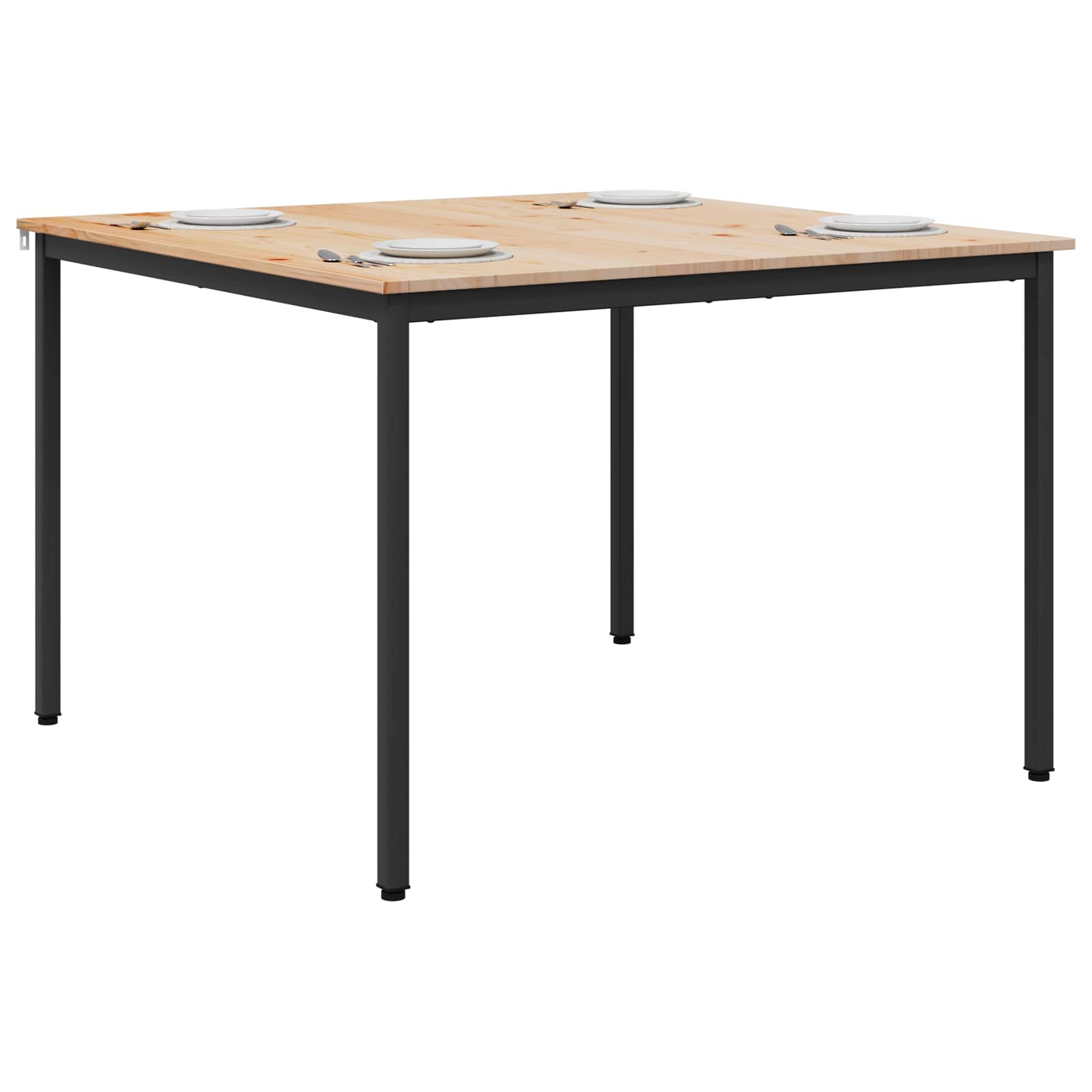 Eettafel Naturel 110 x 110 x 75 cm Massief grenenhout is nu te koop bij PeponiXL, paradijselijk wonen!