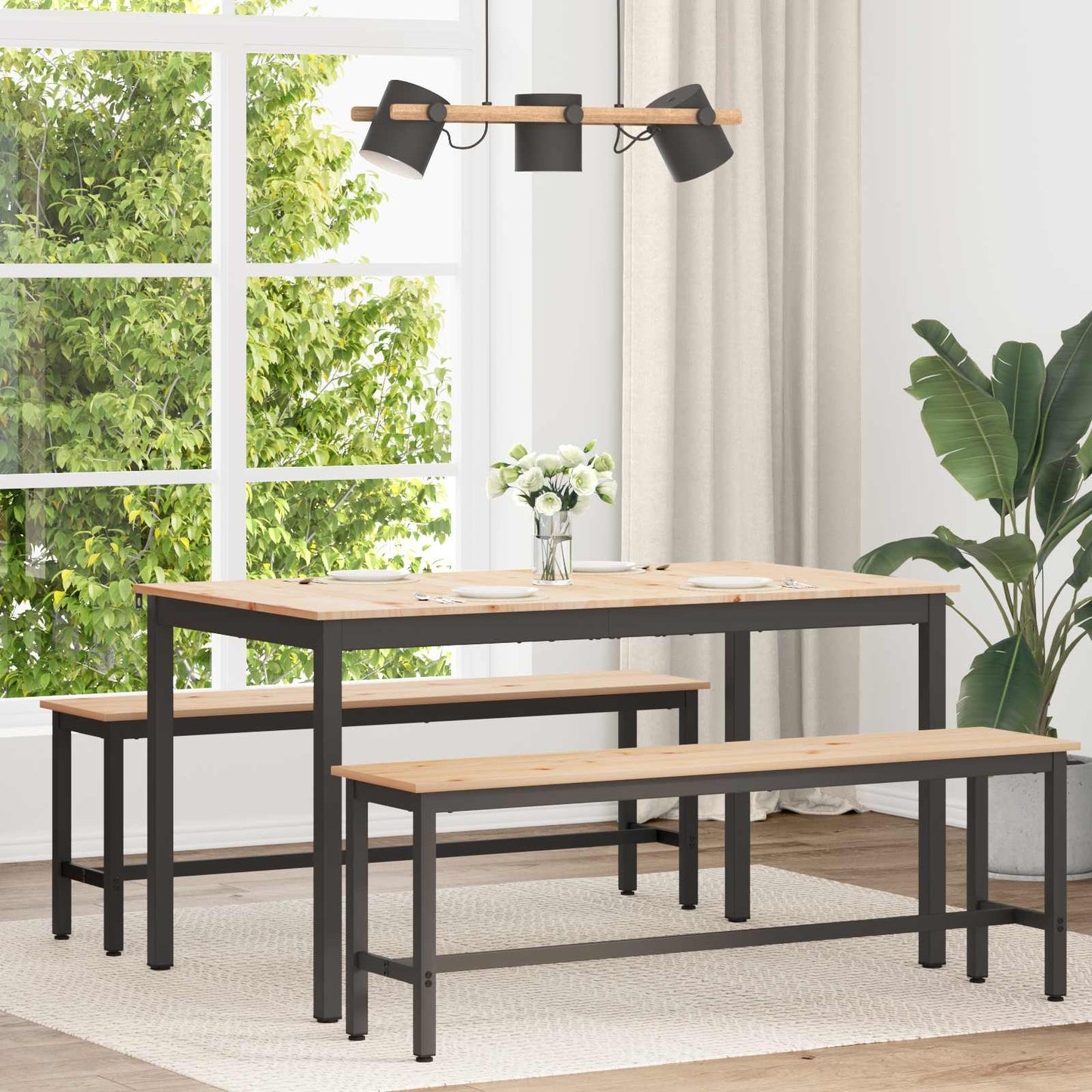 Eettafel Naturel 140 x 80 x 75 cm Massief grenenhout is nu te koop bij PeponiXL, paradijselijk wonen!