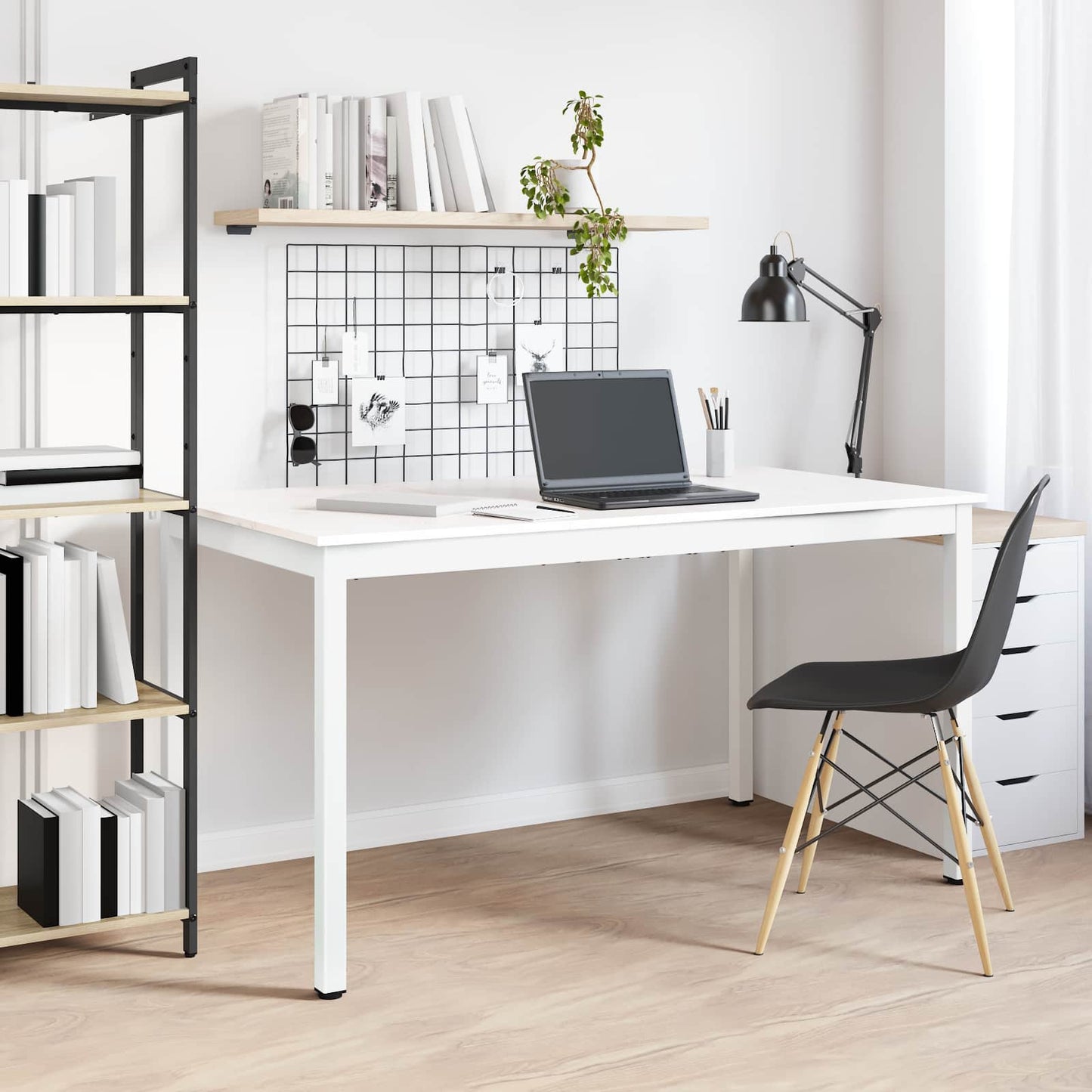 Eettafel Wit 140 x 80 x 75 cm Massief grenenhout is nu te koop bij PeponiXL, paradijselijk wonen!