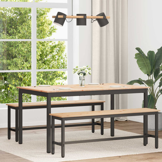 Eettafel Naturel 150 x 90 x 75 cm Massief grenenhout is nu te koop bij PeponiXL, paradijselijk wonen!