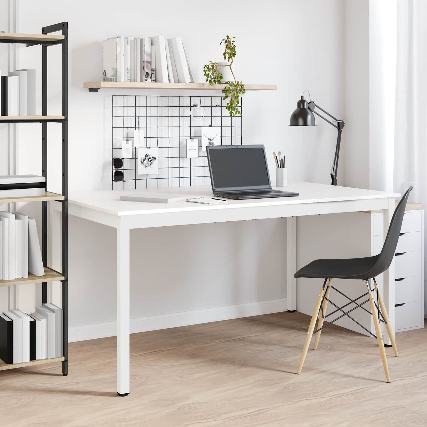 Eettafel Wit 150 x 90 x 75 cm Massief grenenhout is nu te koop bij PeponiXL, paradijselijk wonen!