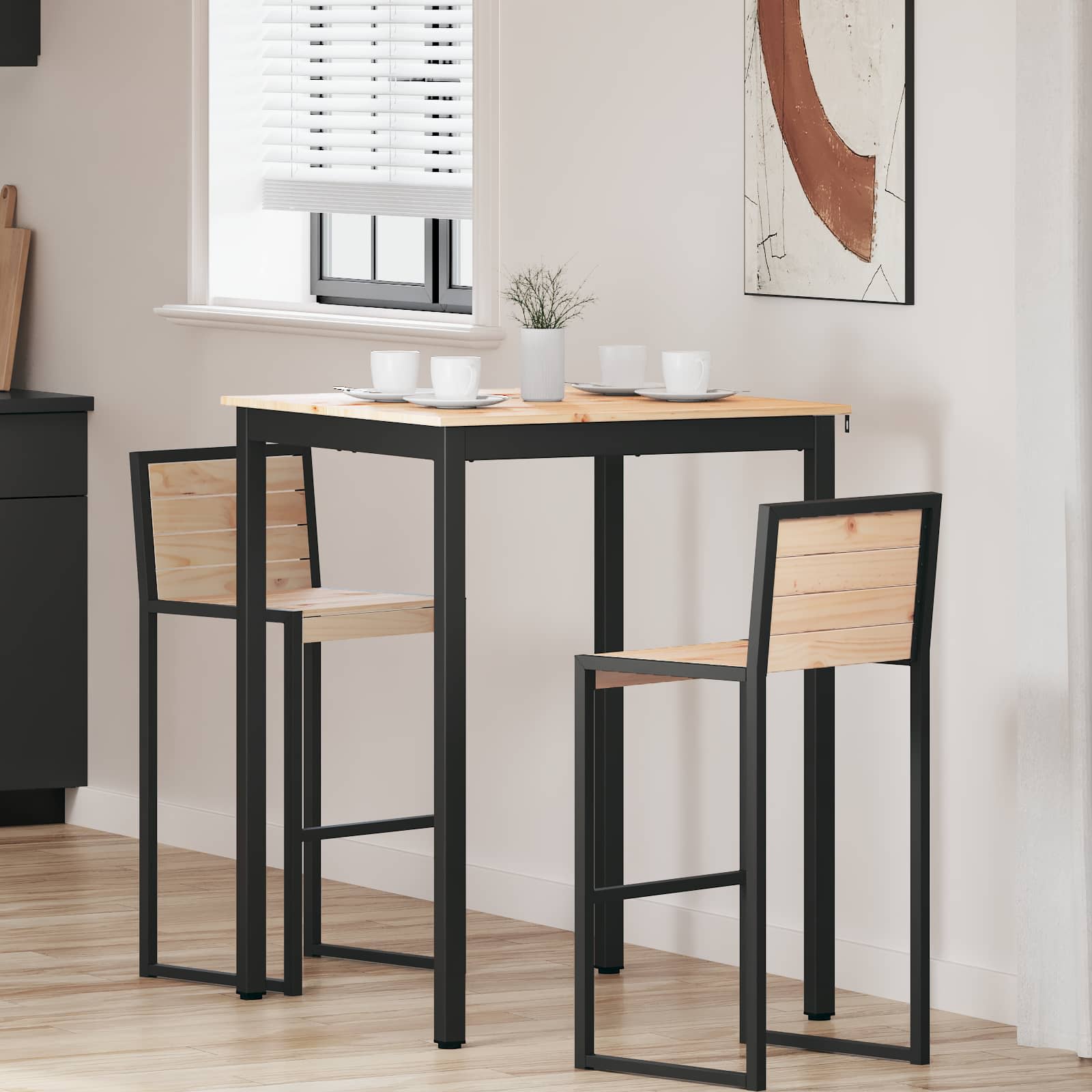 Bartafel Naturel 110 x 55 x 105 cm Massief grenenhout is nu te koop bij PeponiXL, paradijselijk wonen!