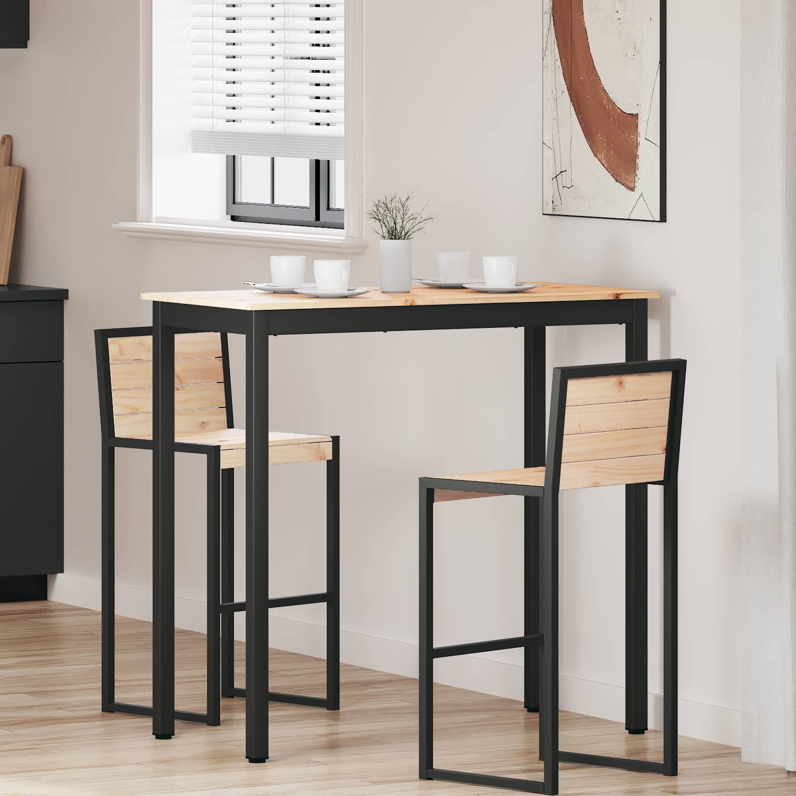 Bartafel Naturel 110 x 55 x 105 cm Massief grenenhout is nu te koop bij PeponiXL, paradijselijk wonen!